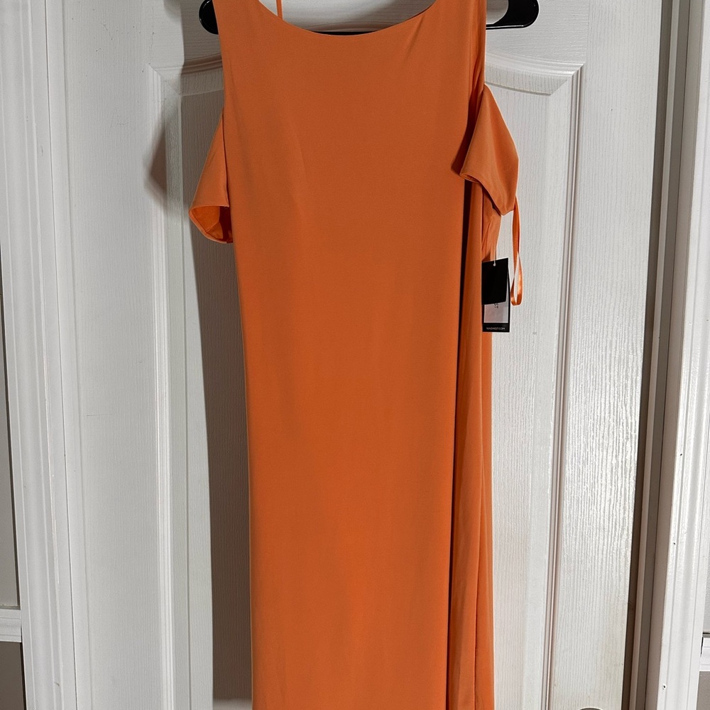 Nine West Nectarine Cold Shoulder Sheath Dress Size 14 MWT